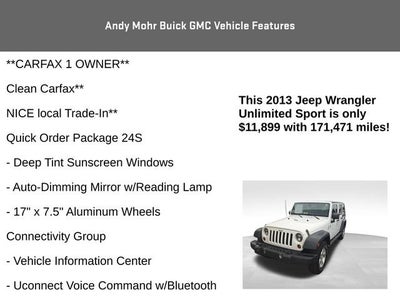 2013 Jeep Wrangler Unlimited Sport
