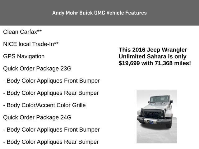 2016 Jeep Wrangler Unlimited Sahara