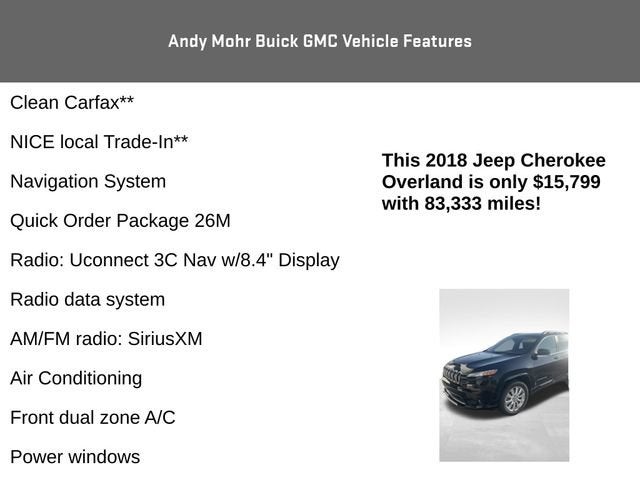 2018 Jeep Cherokee Overland