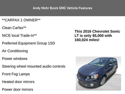 2016 Chevrolet Sonic LT