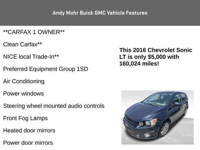 2016 Chevrolet Sonic LT