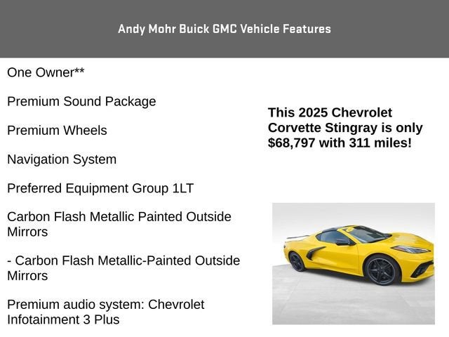2025 Chevrolet Corvette Stingray 1LT