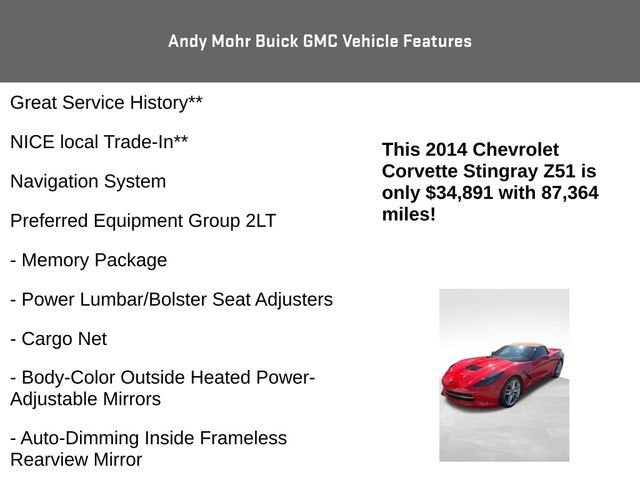 2014 Chevrolet Corvette Stingray Z51 2LT