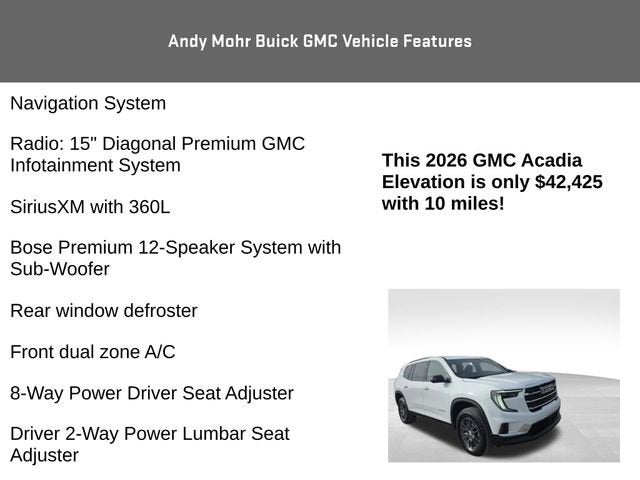2026 GMC Acadia Elevation