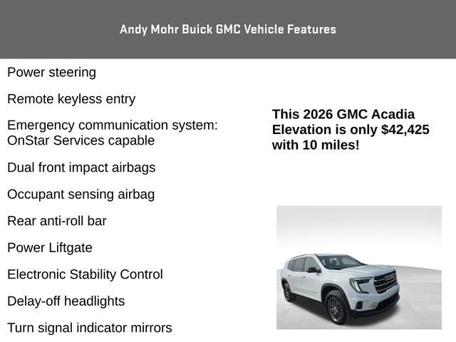 2026 GMC Acadia Elevation