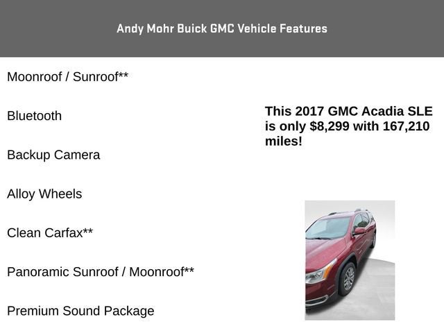 2017 GMC Acadia SLE