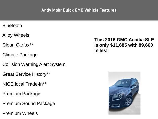 2016 GMC Acadia SLE
