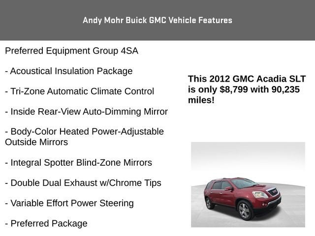 2012 GMC Acadia SLT1