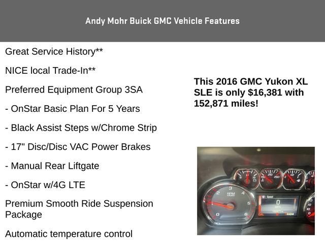 2016 GMC Yukon XL SLE