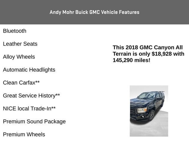 2018 GMC Canyon 4WD All Terrain w/Cloth
