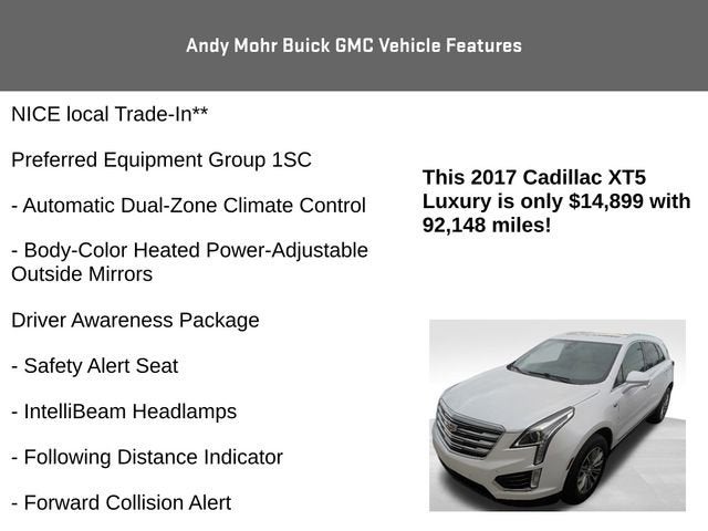 2017 Cadillac XT5 Luxury FWD