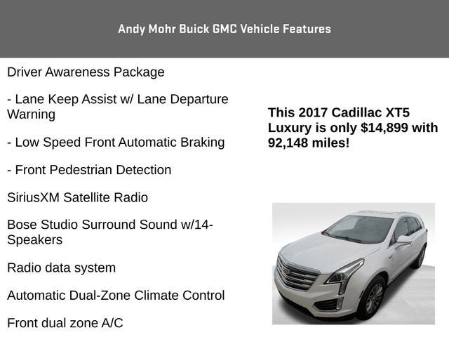 2017 Cadillac XT5 Luxury FWD