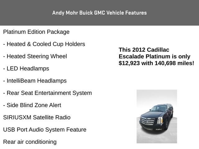 2012 Cadillac Escalade Platinum Edition