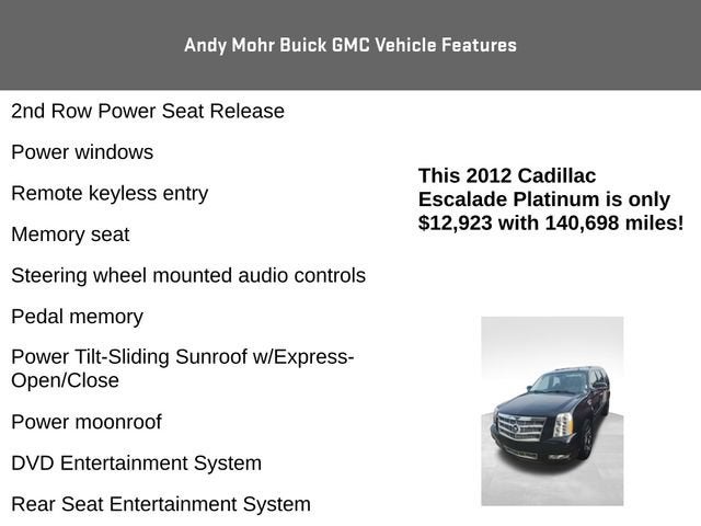 2012 Cadillac Escalade Platinum Edition