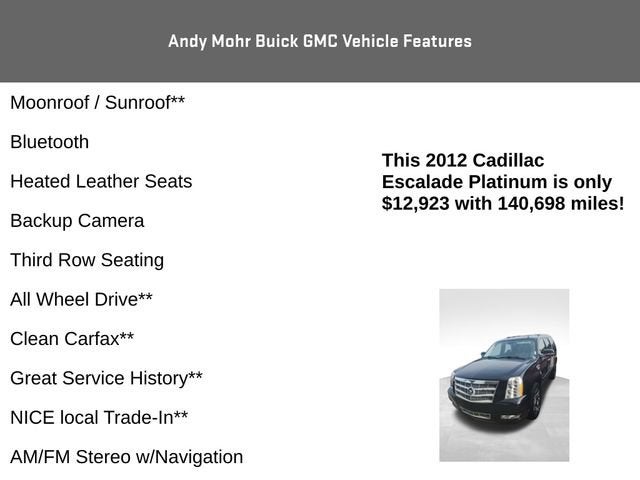2012 Cadillac Escalade Platinum Edition