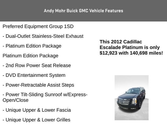 2012 Cadillac Escalade Platinum Edition