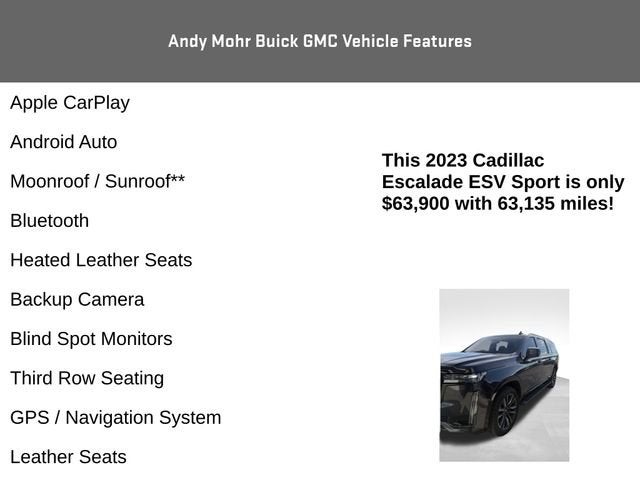 2023 Cadillac Escalade ESV Sport