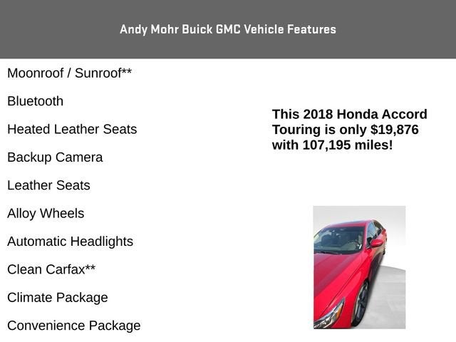 2018 Honda Accord Sedan Touring 1.5T