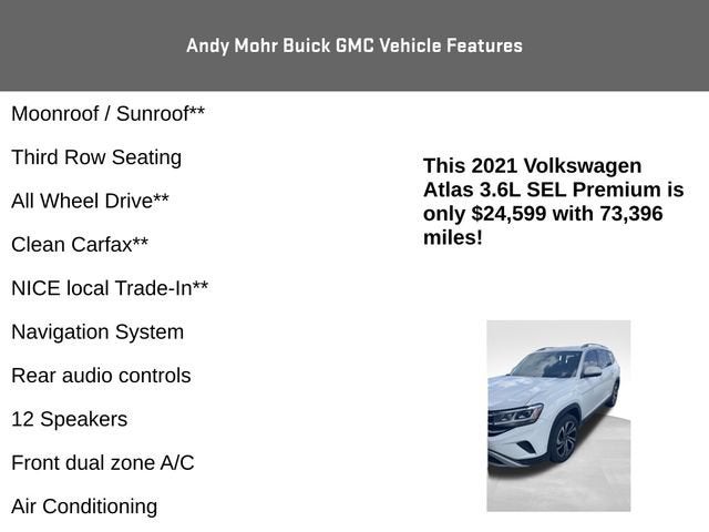2021 Volkswagen Atlas 3.6L V6 SEL Premium