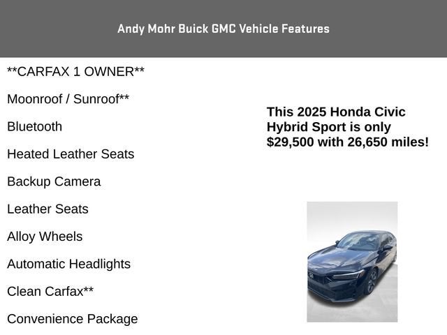 2025 Honda Civic Sedan Hybrid Sport