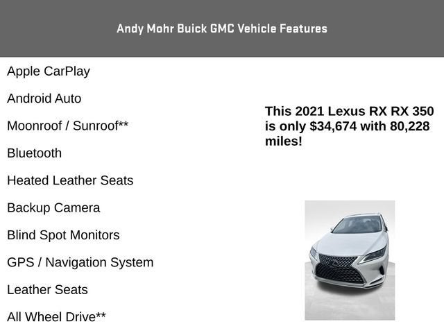 2021 Lexus RX RX 350