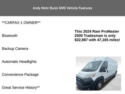 2024 RAM ProMaster Cargo Van Tradesman