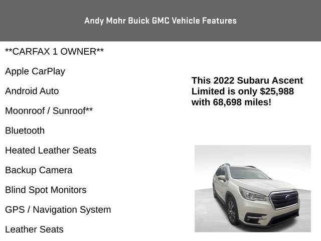 2022 Subaru Ascent Limited