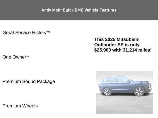 2025 Mitsubishi Outlander SE