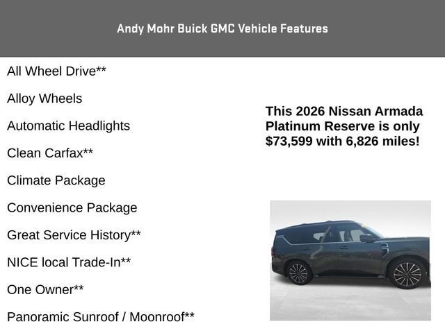 2026 Nissan Armada Platinum Reserve