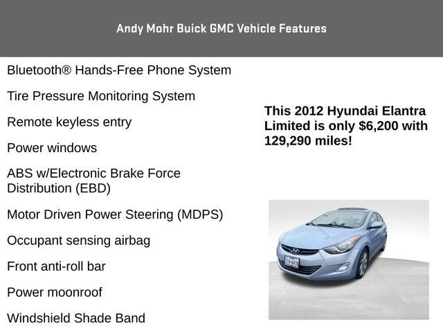 2012 Hyundai Elantra Limited PZEV