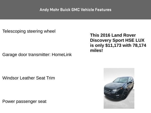 2016 Land Rover Discovery Sport HSE LUX