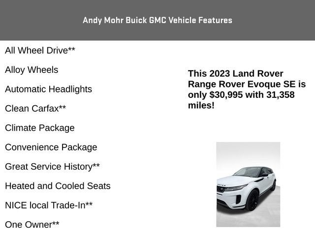 2023 Land Rover Range Rover Evoque SE