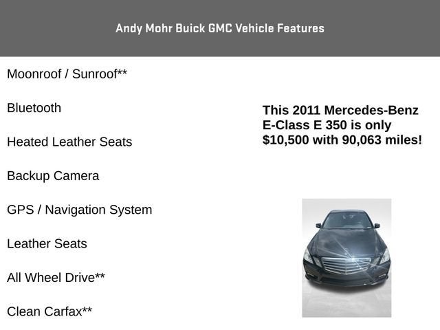 2011 Mercedes-Benz E-Class E 350 Luxury