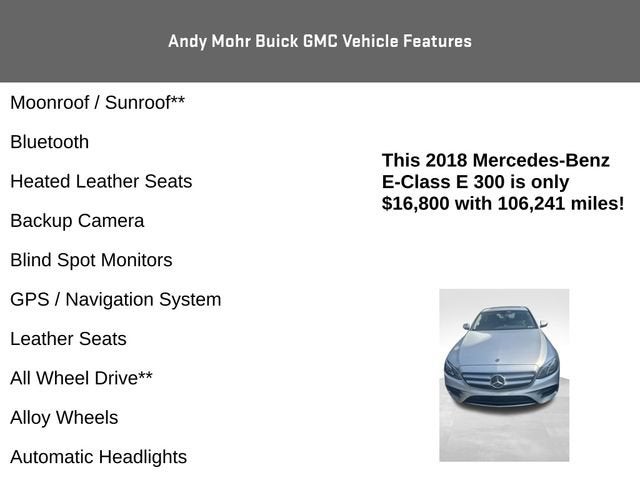 2018 Mercedes-Benz E-Class E 300