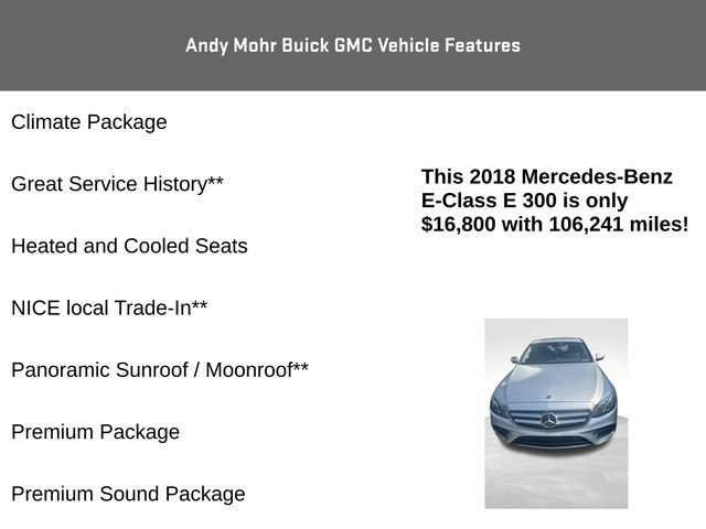 2018 Mercedes-Benz E-Class E 300