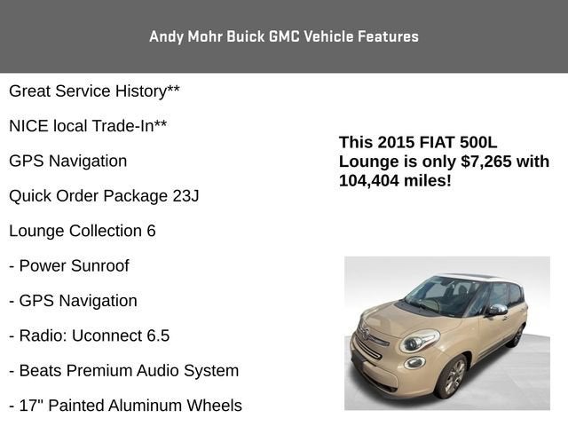 2015 FIAT 500L Lounge