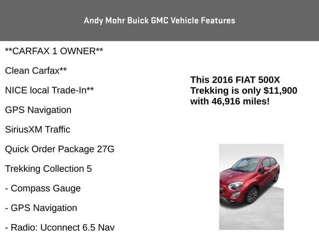 2016 FIAT 500X Trekking