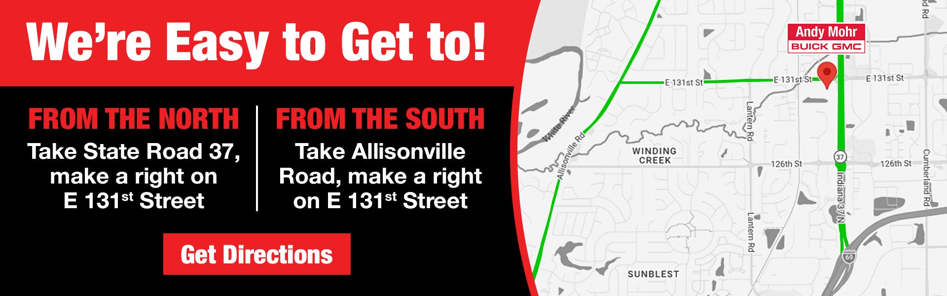 directions to Andy Mohr Buick GMC